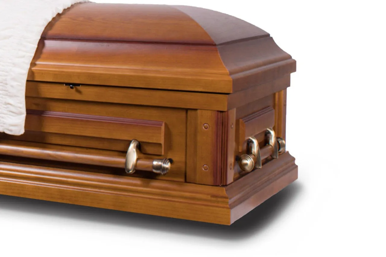 Solid Poplar Wood Casket - The Hope