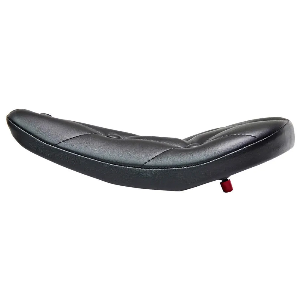 Solo Seat Diamond Stitch Tufted Buttons - Black Vinyl
