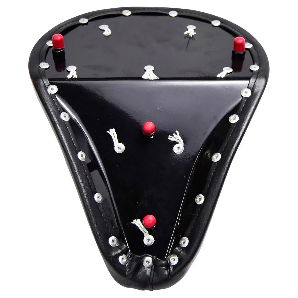 Solo Seat Diamond Stitch Tufted Buttons - Black Vinyl
