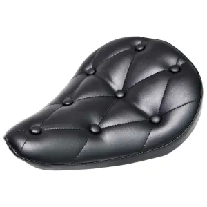Solo Seat Diamond Stitch Tufted Buttons - Black Vinyl