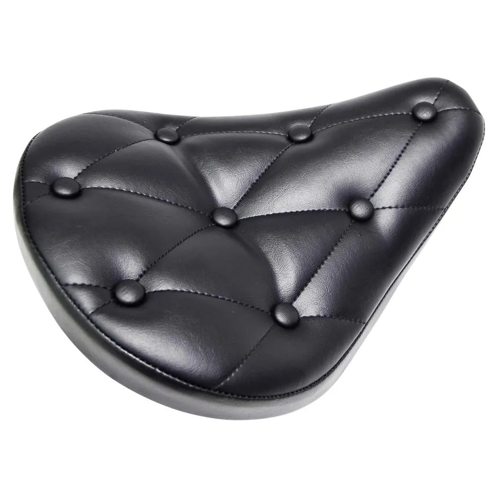Solo Seat Diamond Stitch Tufted Buttons - Black Vinyl