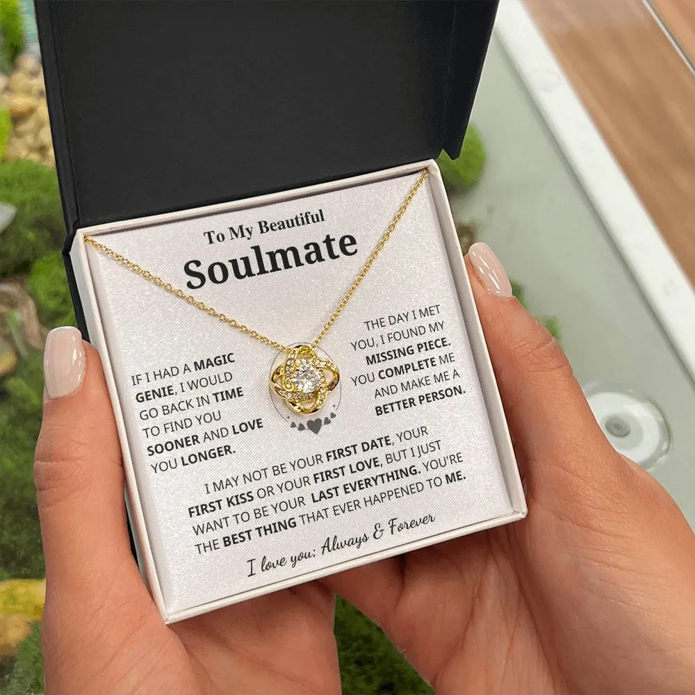 Soulmate Gift- Last Everything- Love Knot Necklace