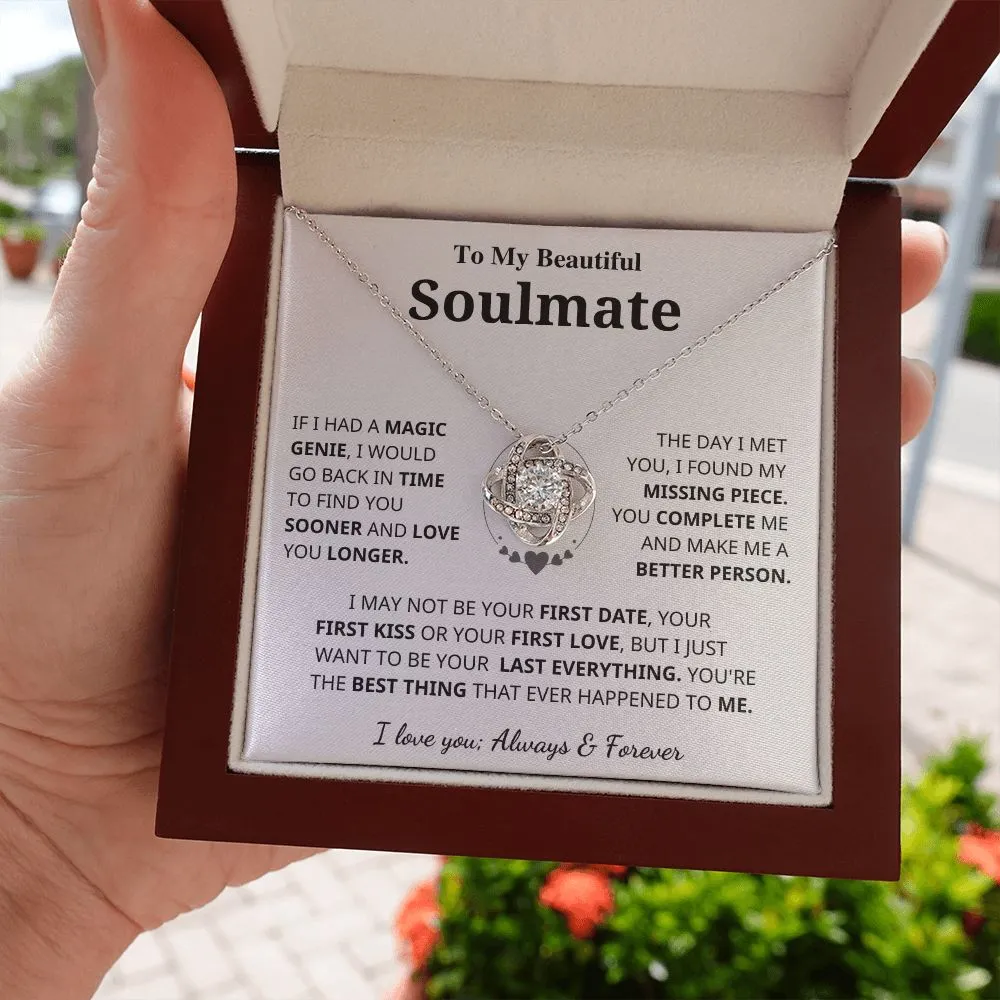 Soulmate Gift- Last Everything- Love Knot Necklace