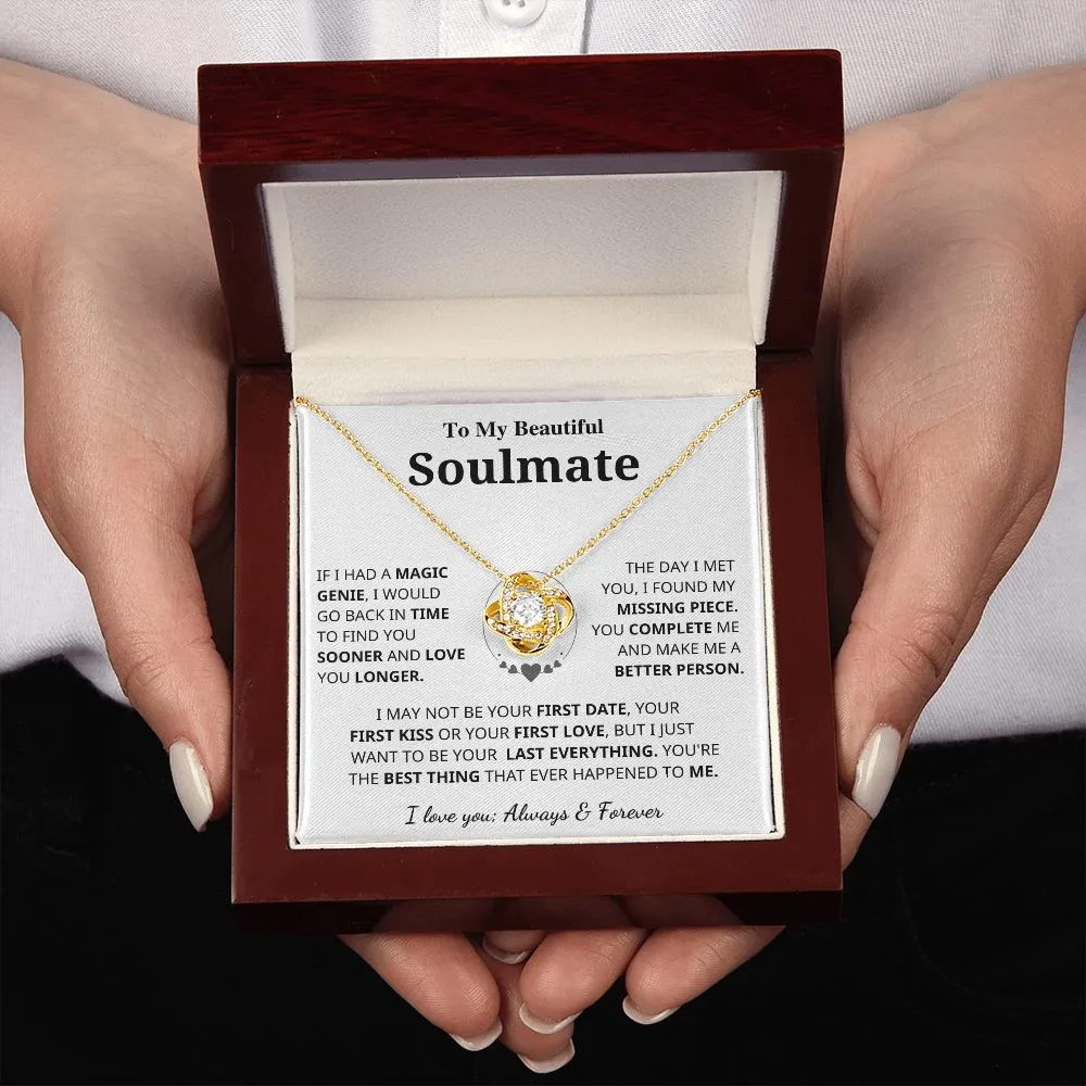 Soulmate Gift- Last Everything- Love Knot Necklace