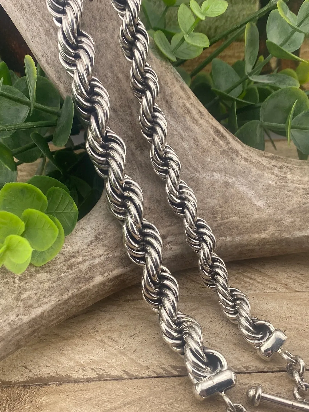 Sterling Rope Toggle Bracelet