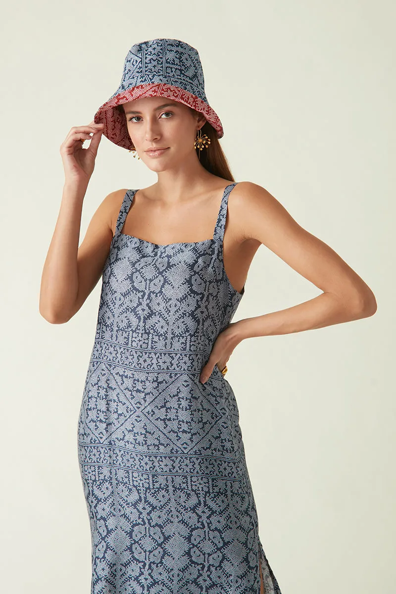 Summer Dress Modal Satin Singkep Printed-Java E2-Fashion Edit-4JV-56-Payal Pratap