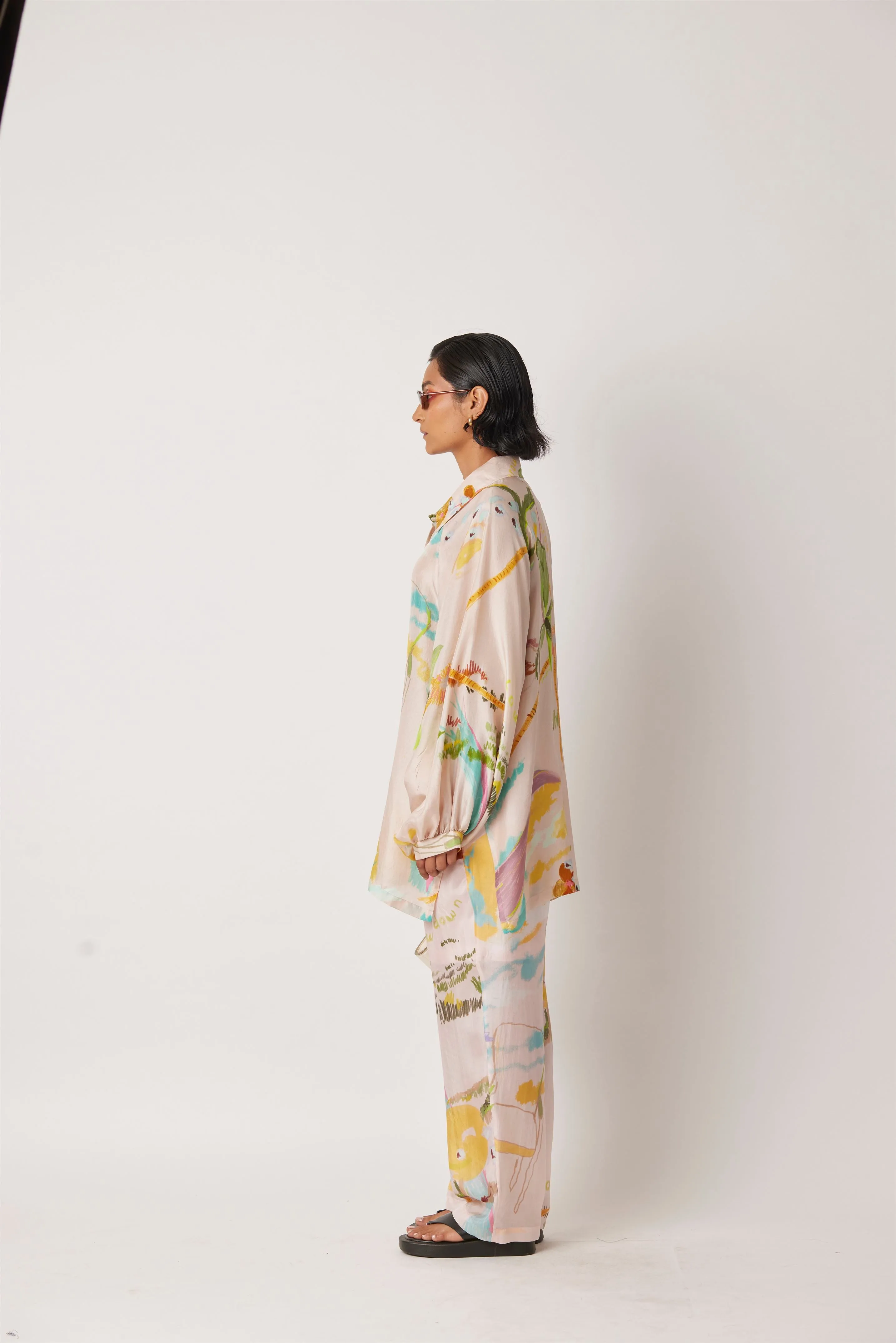 Summer Shirt Top Silk Iwoa Asymmetrical Print-Unwillted-Fashion Edit-Yc14T-114 Yc14Np -04-Yavi
