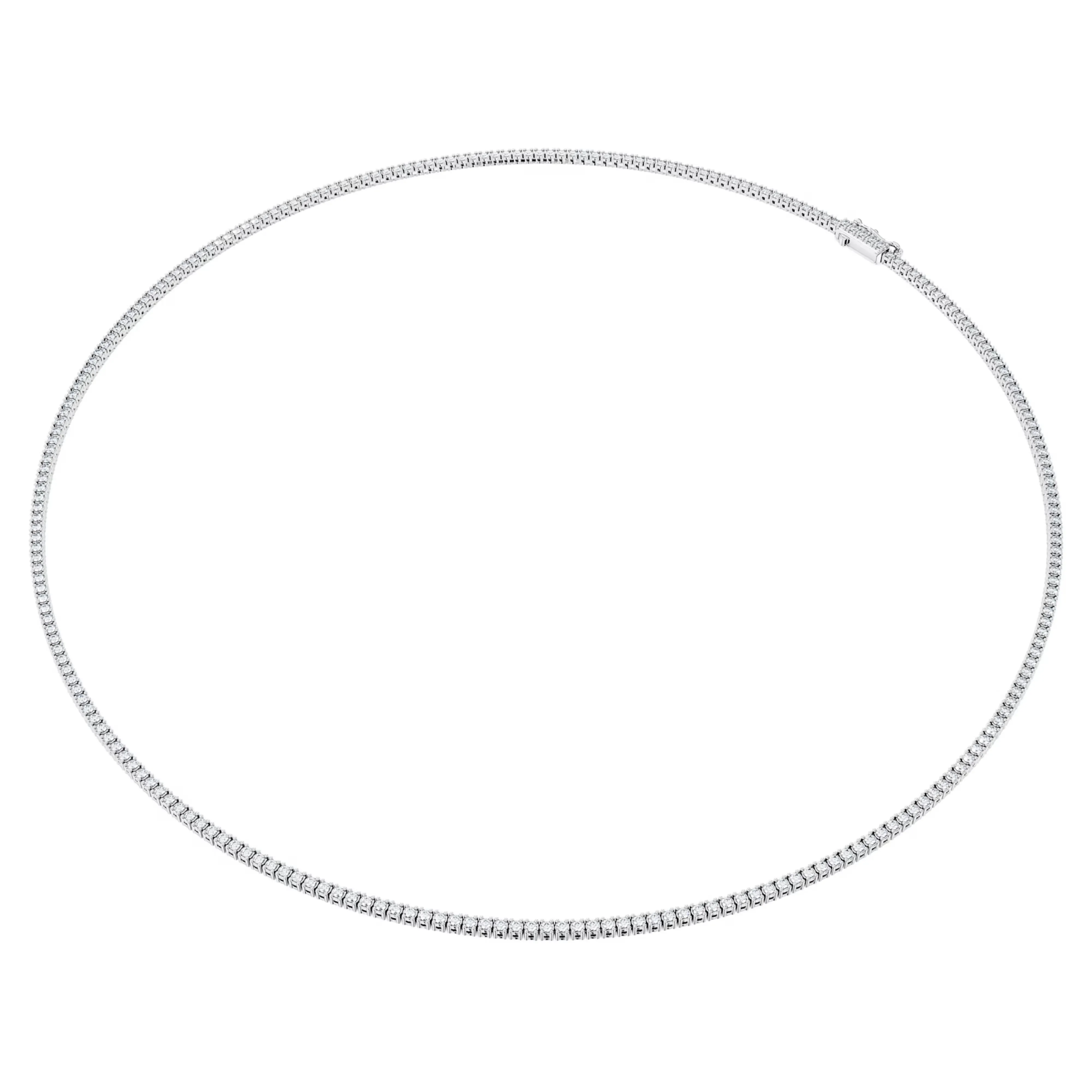 Swarovski Diamond Eternity Tennis Necklace 3ctw White Gold