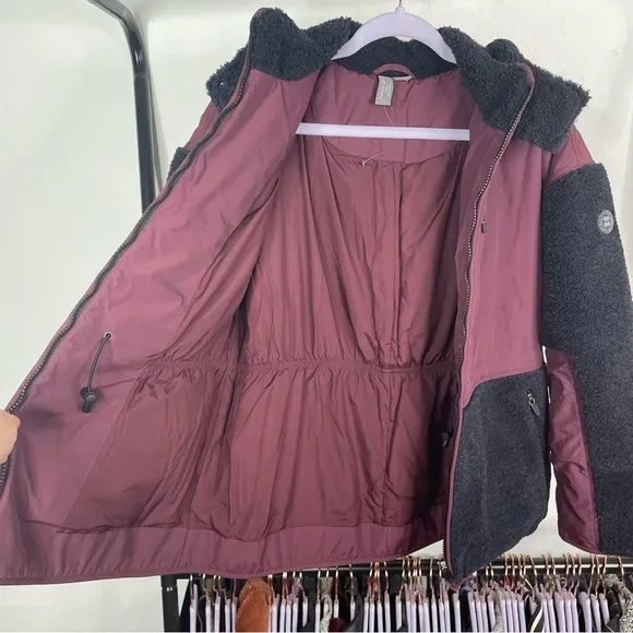 Sweaty Betty Urban Sherpa Plum Red Jacket