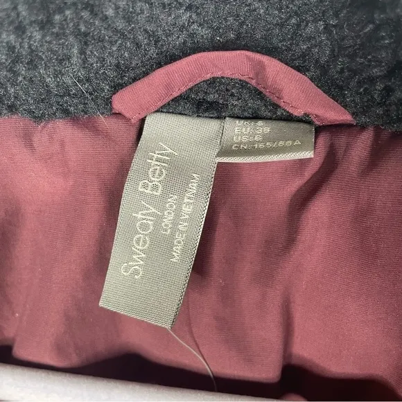 Sweaty Betty Urban Sherpa Plum Red Jacket