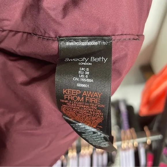 Sweaty Betty Urban Sherpa Plum Red Jacket