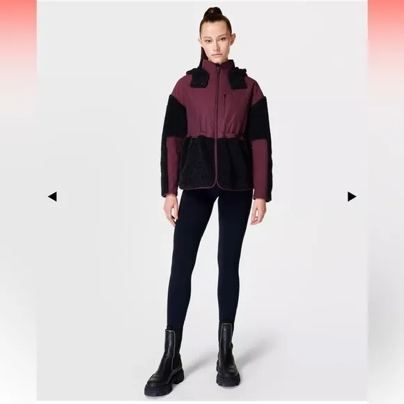 Sweaty Betty Urban Sherpa Plum Red Jacket