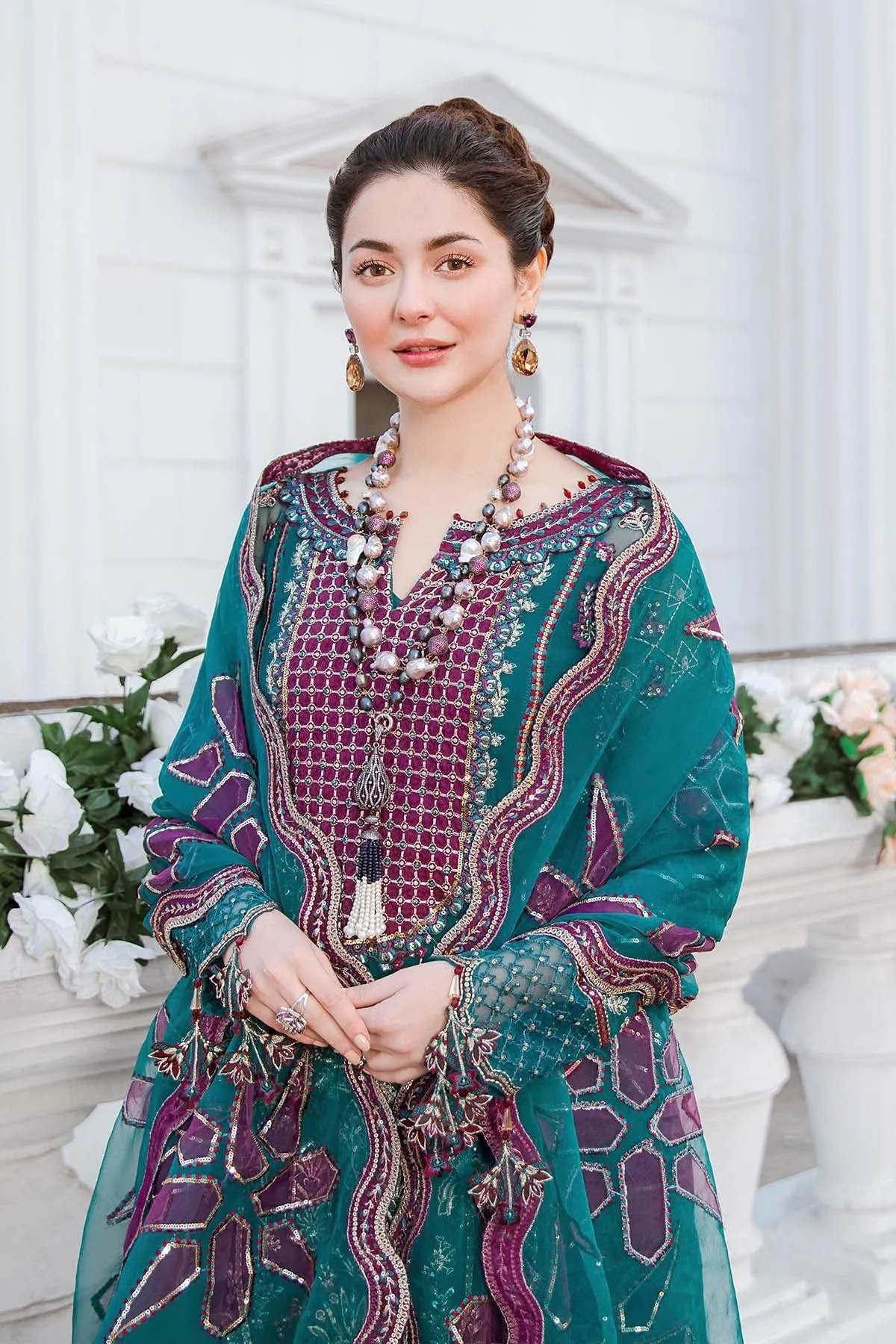 TIARA NL-29 | Nureh The Secret Garden Luxury Formals Collection 2022 | Unstitched Embroidered Chiffon Suits