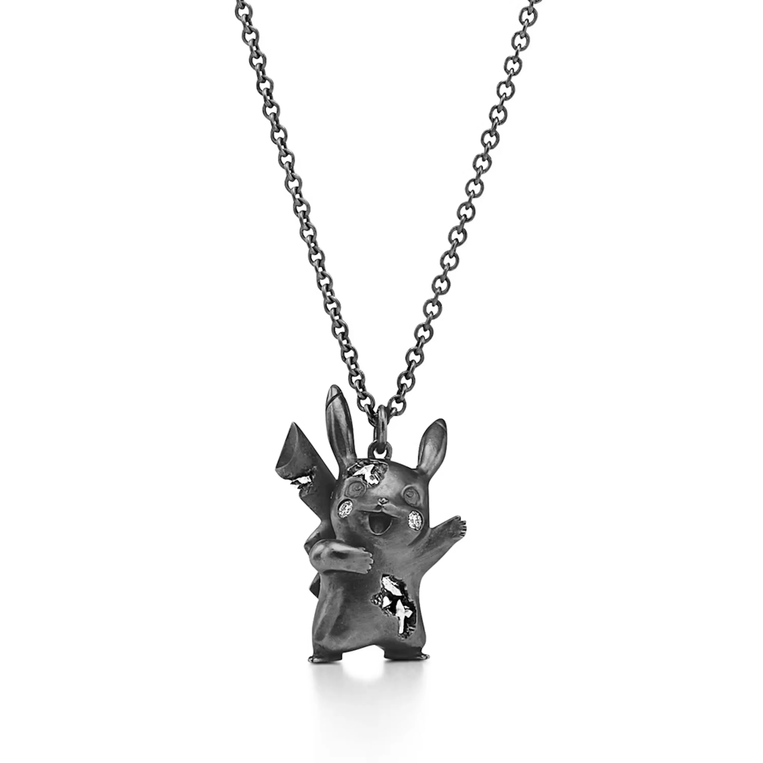 Tiffany & Arsham Studio & Pokémon Pendant in Oxidized Sterling Silver with Diamonds