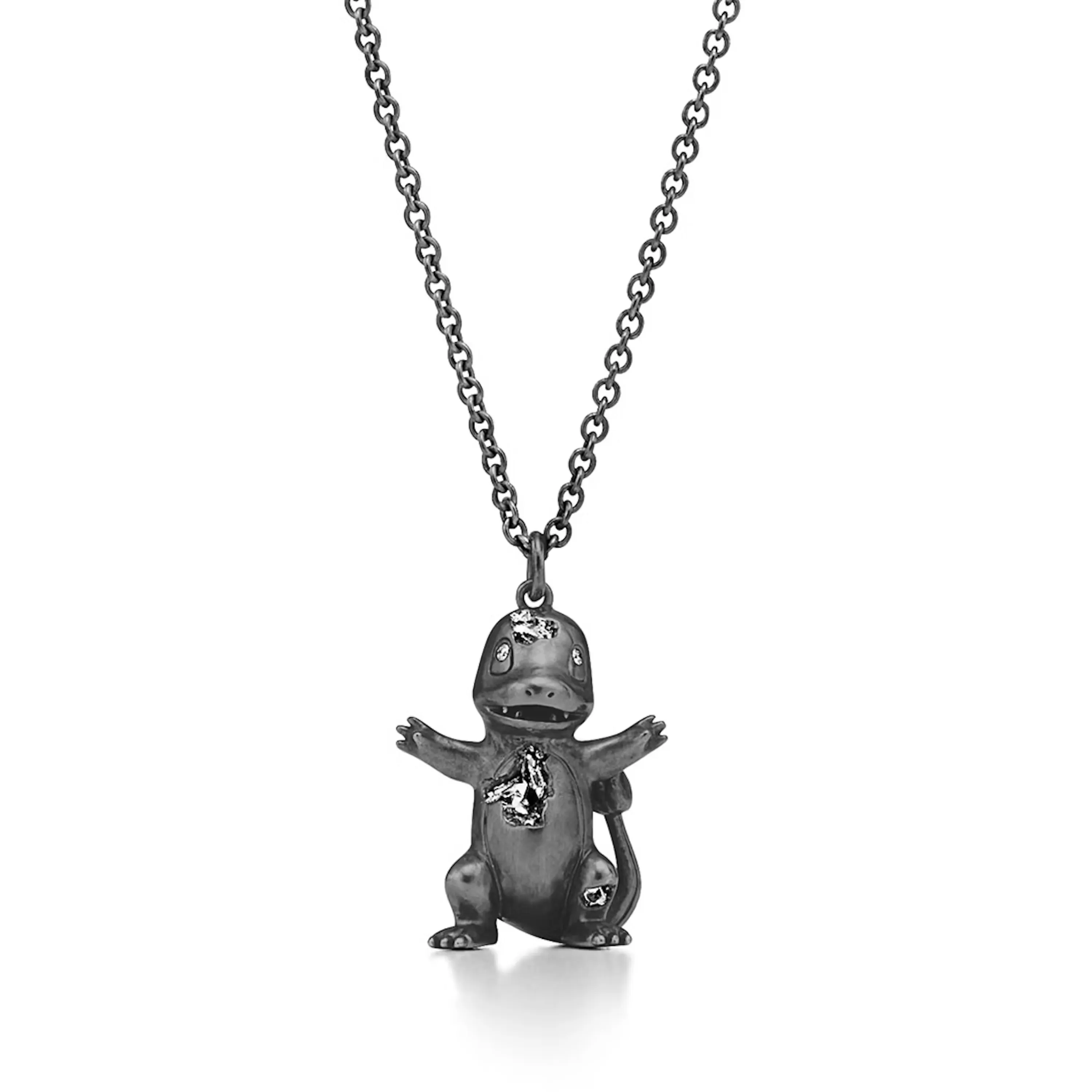 Tiffany & Arsham Studio & Pokémon Pendant in Oxidized Sterling Silver with Diamonds