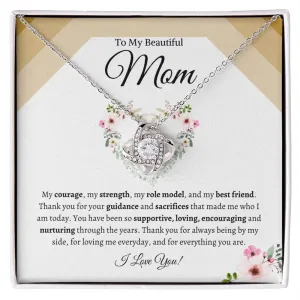 To My Beautiful Mom | Love Knot Necklace