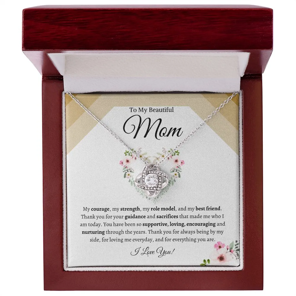 To My Beautiful Mom | Love Knot Necklace