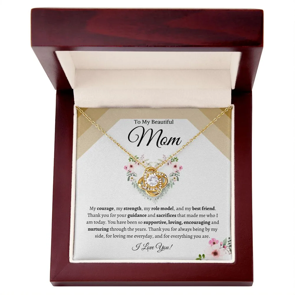 To My Beautiful Mom | Love Knot Necklace