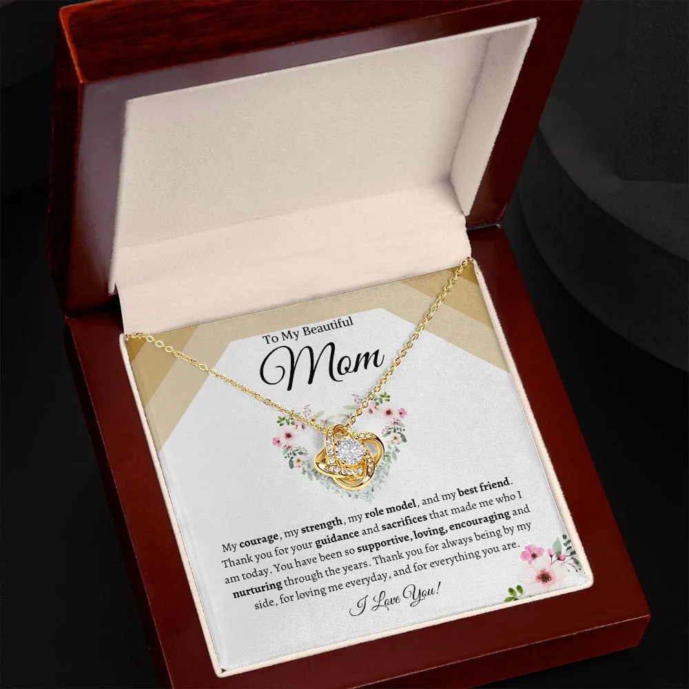 To My Beautiful Mom | Love Knot Necklace
