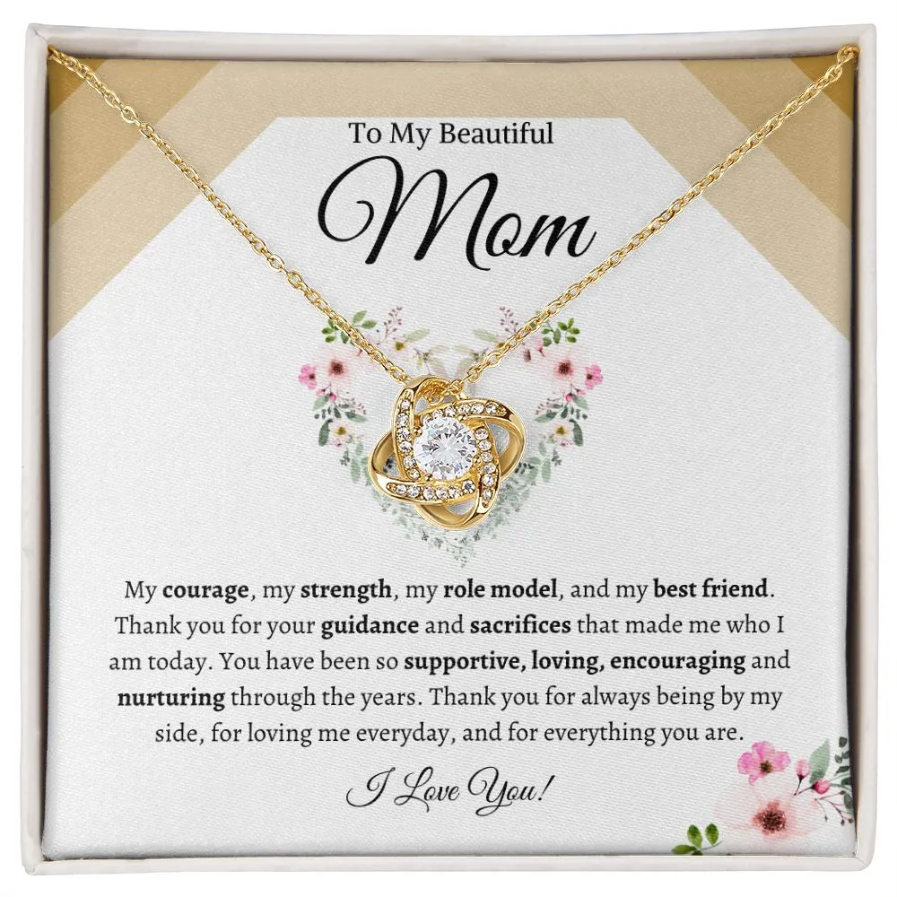 To My Beautiful Mom | Love Knot Necklace