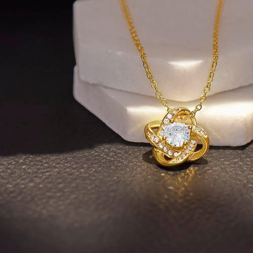To My Bonus Daughter | Blessed and Grateful | Love Knot Necklace