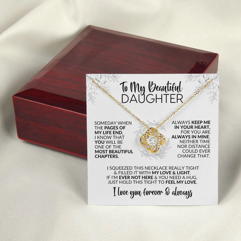 To My Daughter | Pages of My Life | Love Knot Necklace