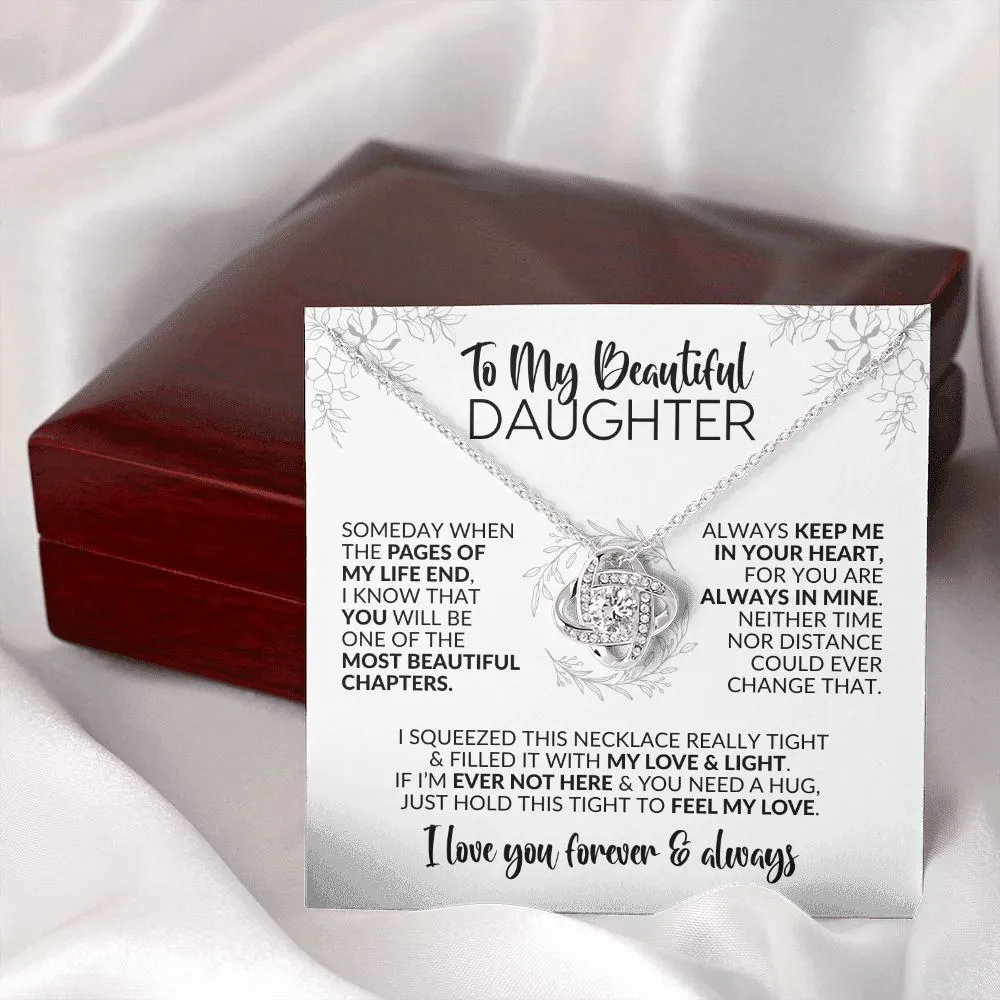 To My Daughter | Pages of My Life | Love Knot Necklace