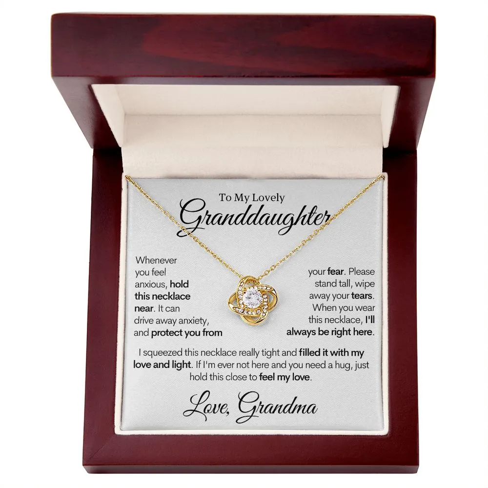 To My Lovely Granddaughter - Always Right Here, Gold and Stainless Steel Necklace