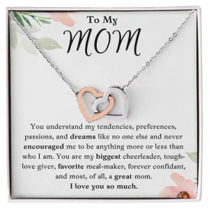 To My Mom Interlocking Hearts Necklace