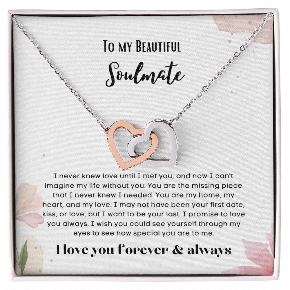 To my soulmate Interlocking hearts