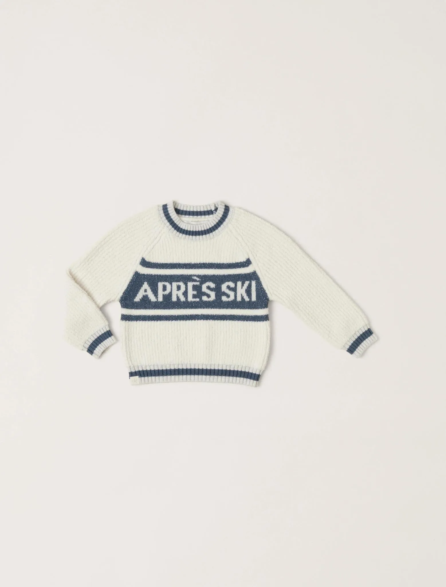 Toddler CozyChic Cotton Apres Pullover - Cream/Blue