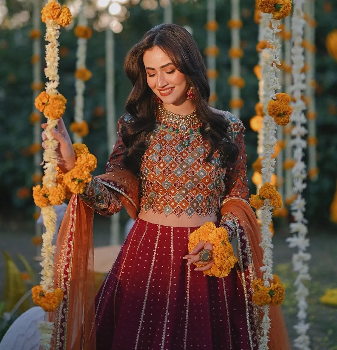 Traditional Wedding Lehenga with Choli and Dupatta