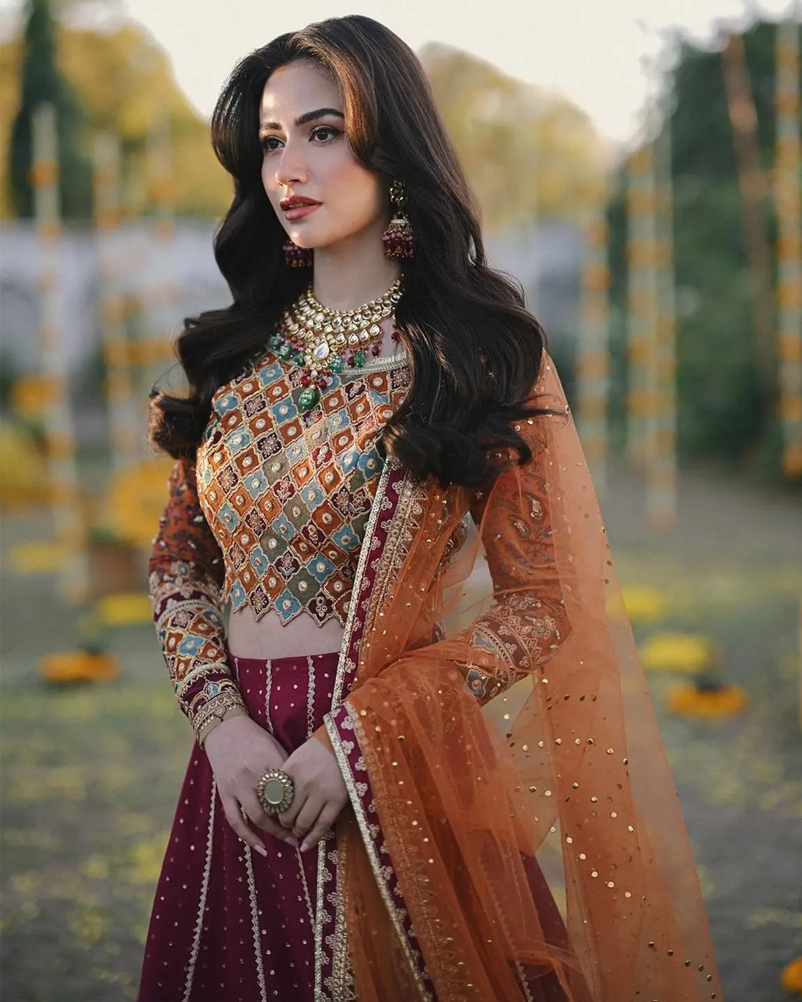 Traditional Wedding Lehenga with Choli and Dupatta