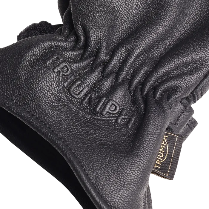 Triumph Vance Leather Gloves Black