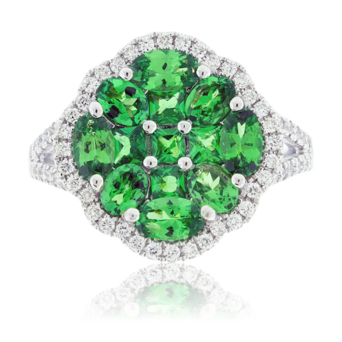 Tsavorite Garnet & Diamond Ring