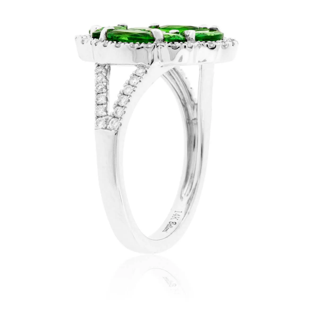 Tsavorite Garnet & Diamond Ring
