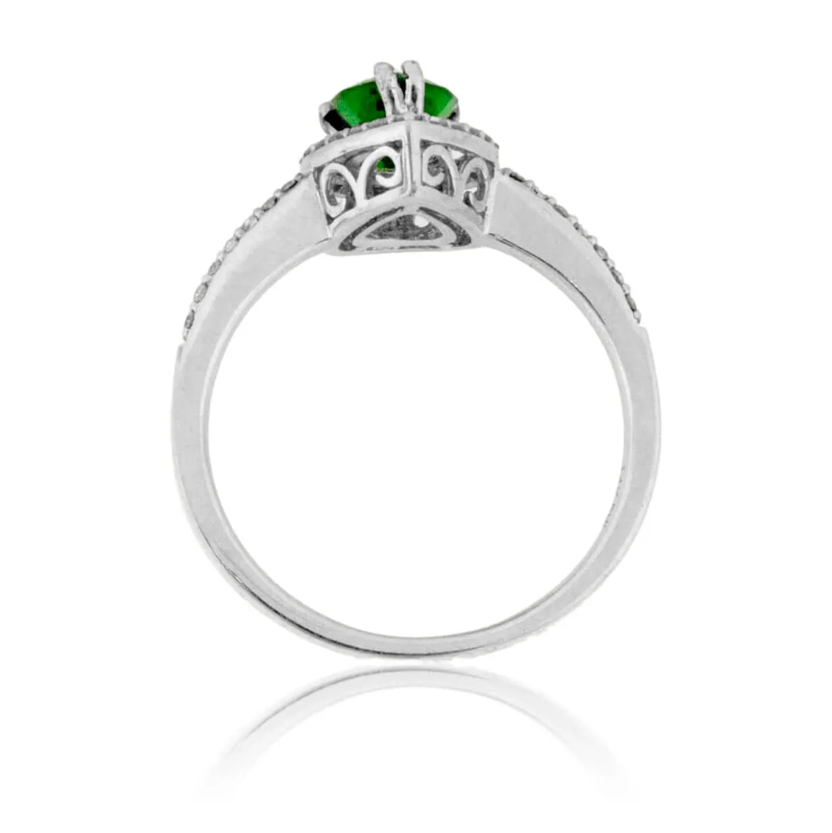 Tsavorite Garnet and Diamond Ring