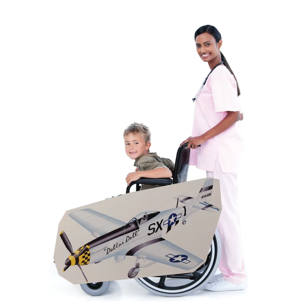 Vintage Fighter Plane Wheelchair Costume Child's