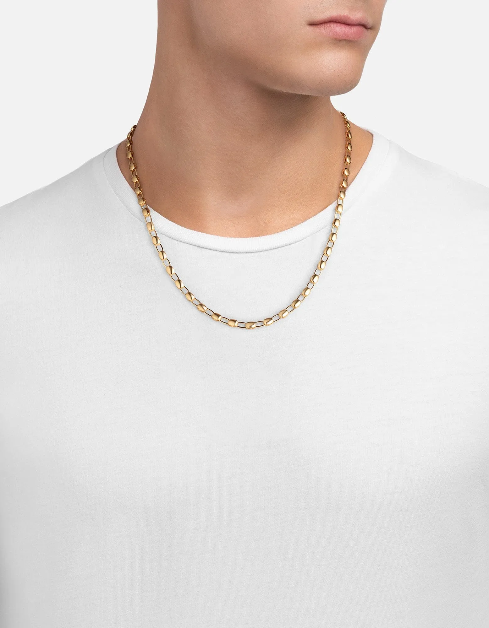 Ward Chain Necklace, Gold Vermeil