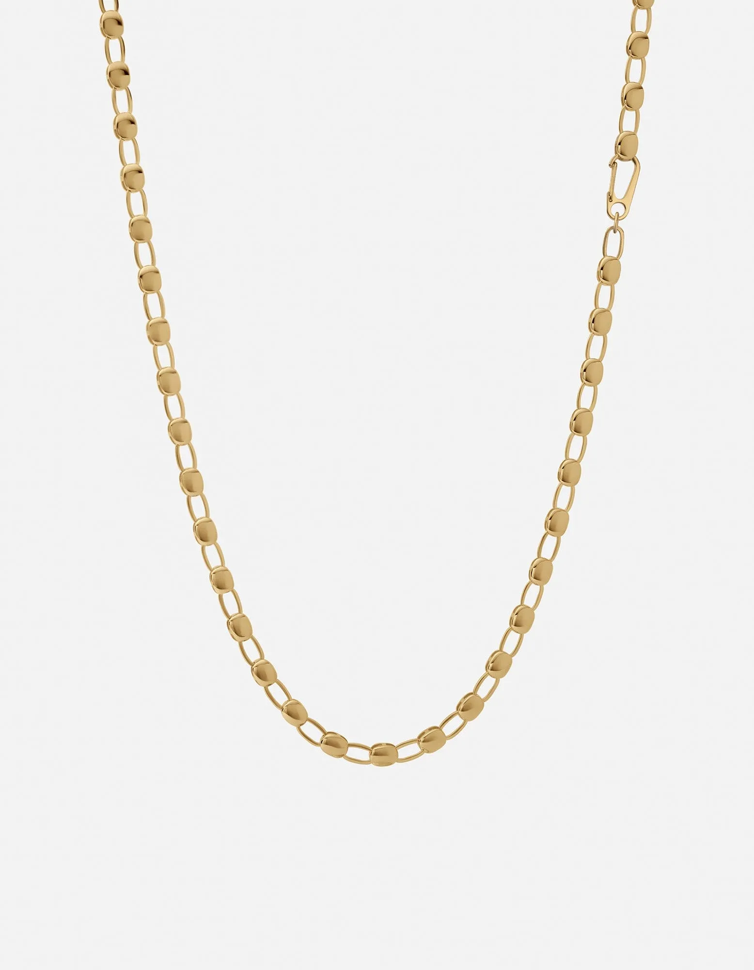 Ward Chain Necklace, Gold Vermeil
