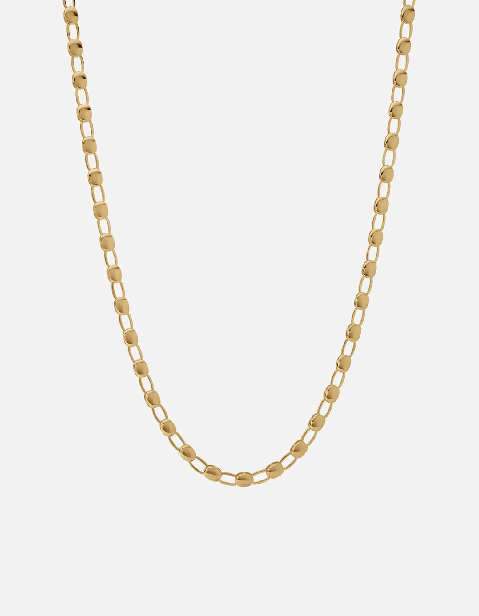Ward Chain Necklace, Gold Vermeil