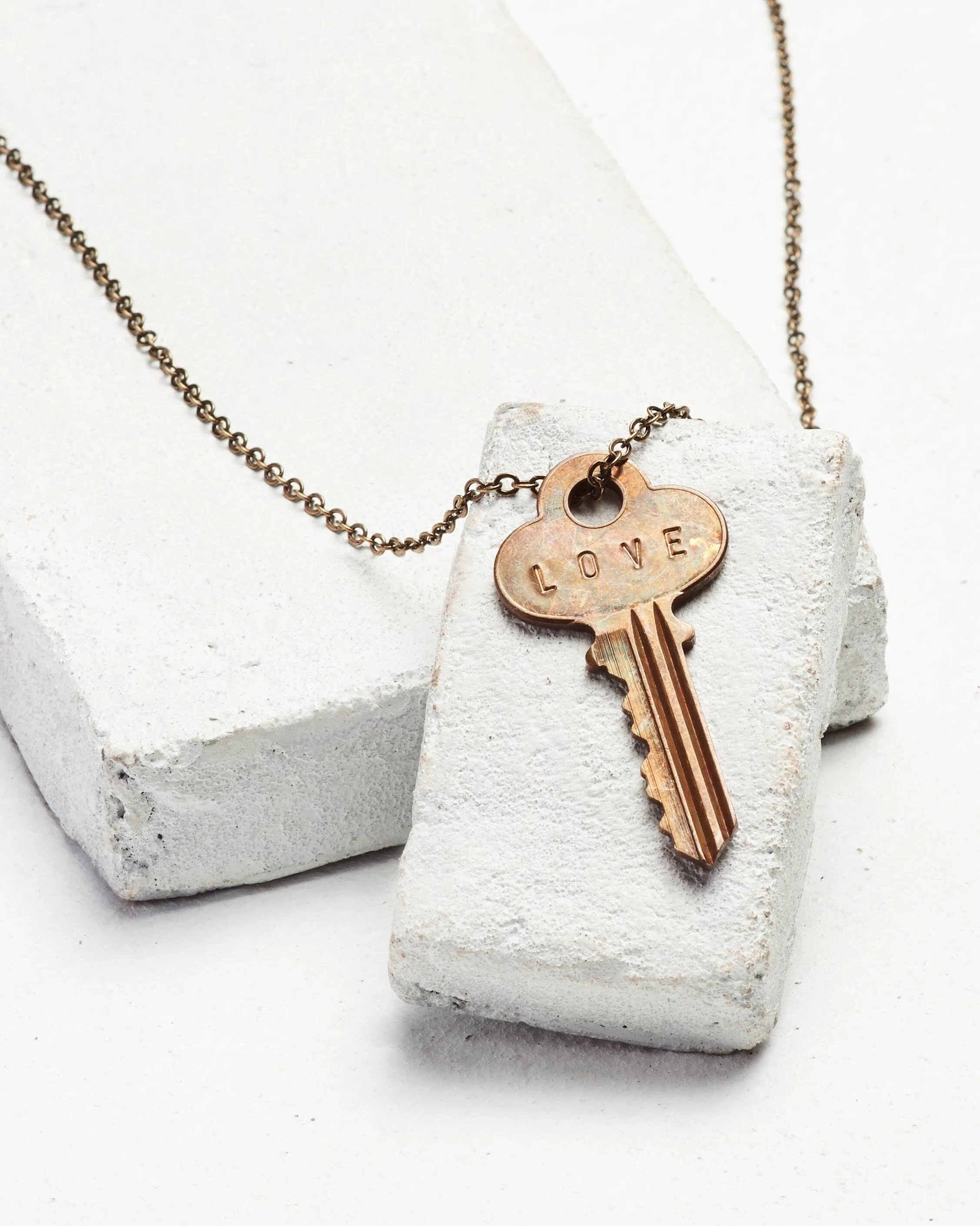 Wedding Date Classic Key Necklace