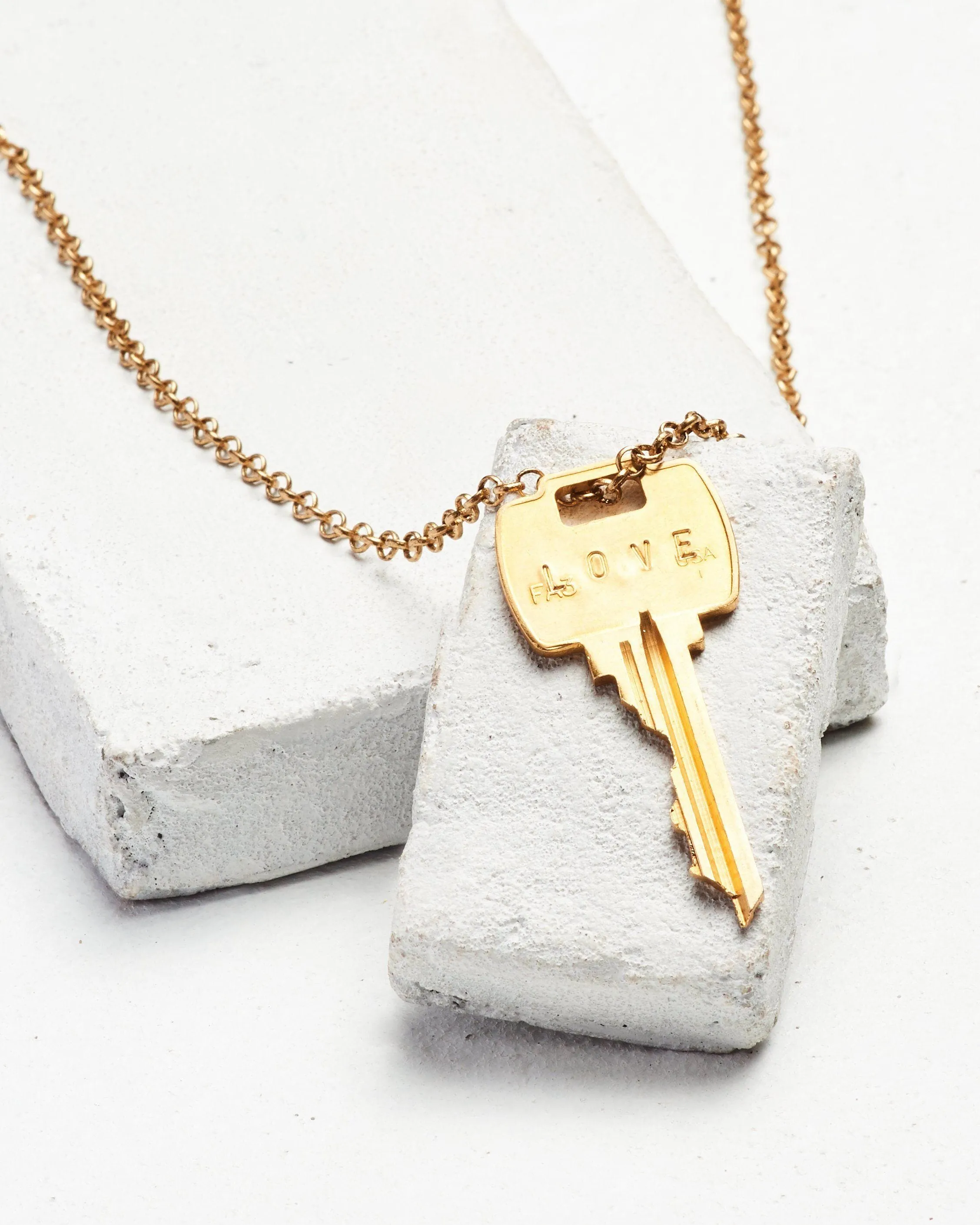 Wedding Date Classic Key Necklace