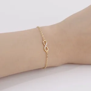 Women Personalized Infinity 8 Symbol Chain Bracelets