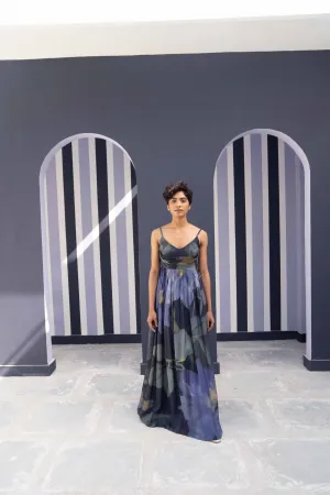 YAM   I   Tarragona BABKA DRESS 1  (DRESS) SILK BLUE YAMBILLIE23