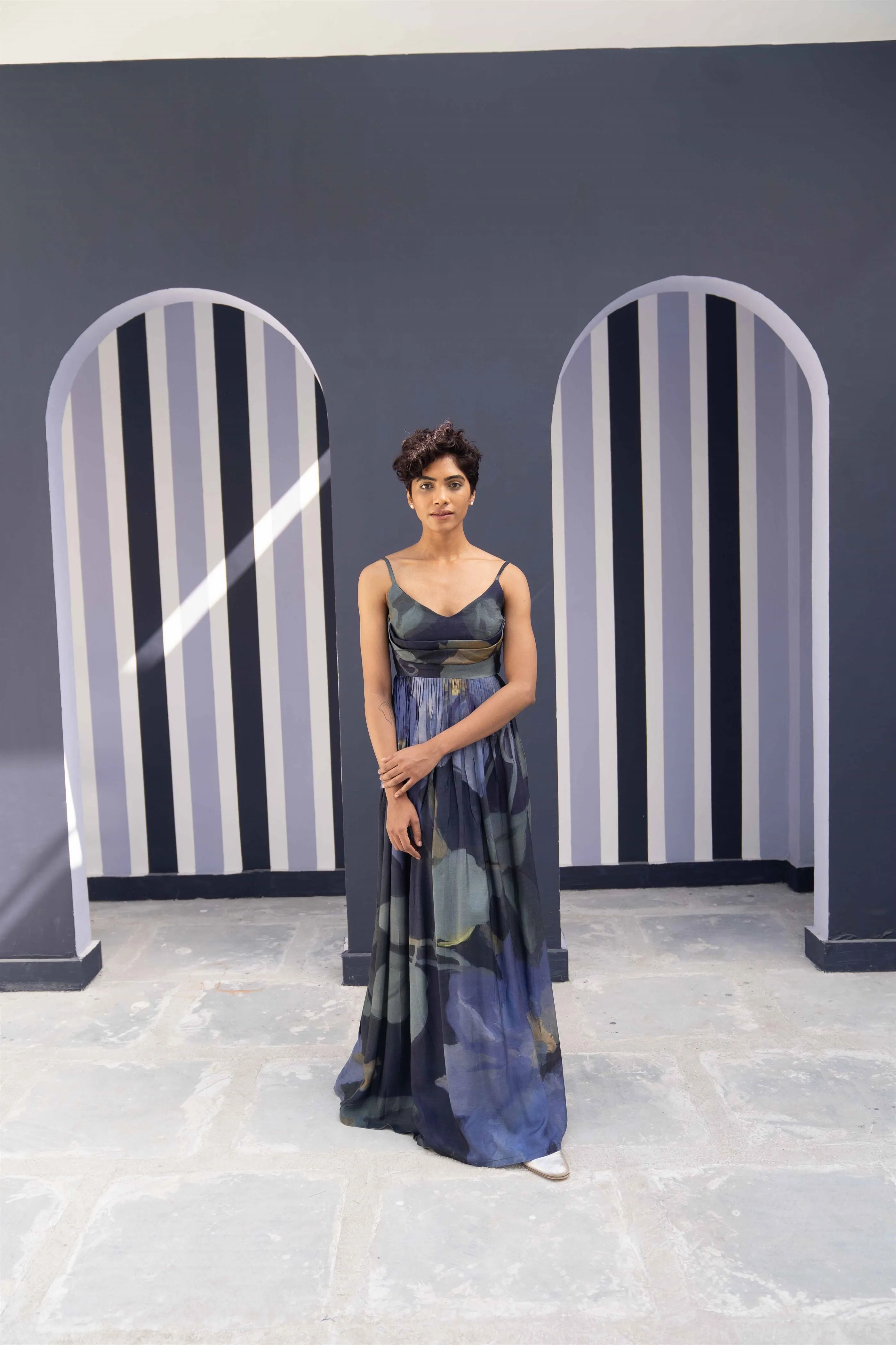 YAM   I   Tarragona BABKA DRESS 1  (DRESS) SILK BLUE YAMBILLIE23