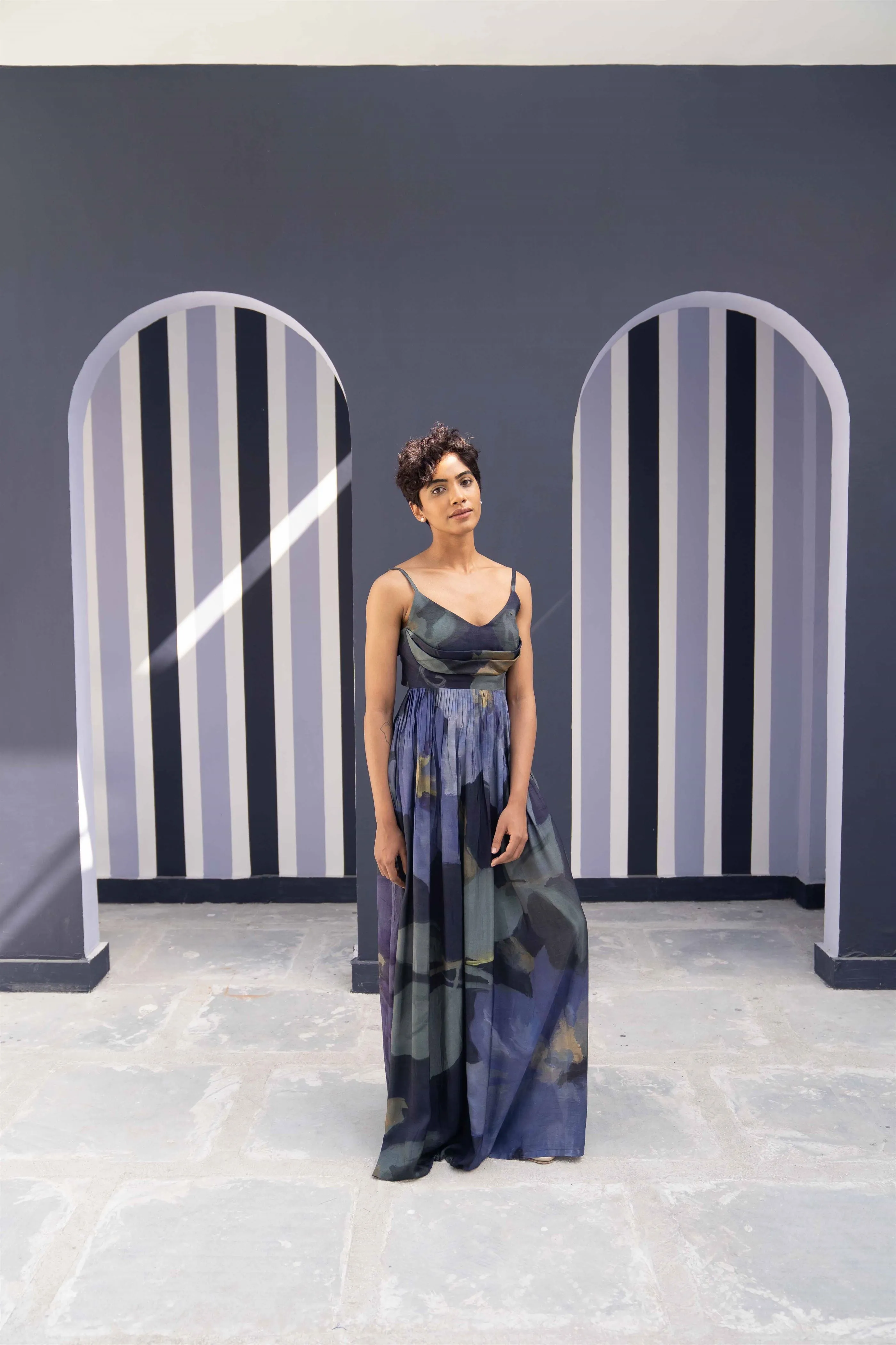 YAM   I   Tarragona BABKA DRESS 1  (DRESS) SILK BLUE YAMBILLIE23