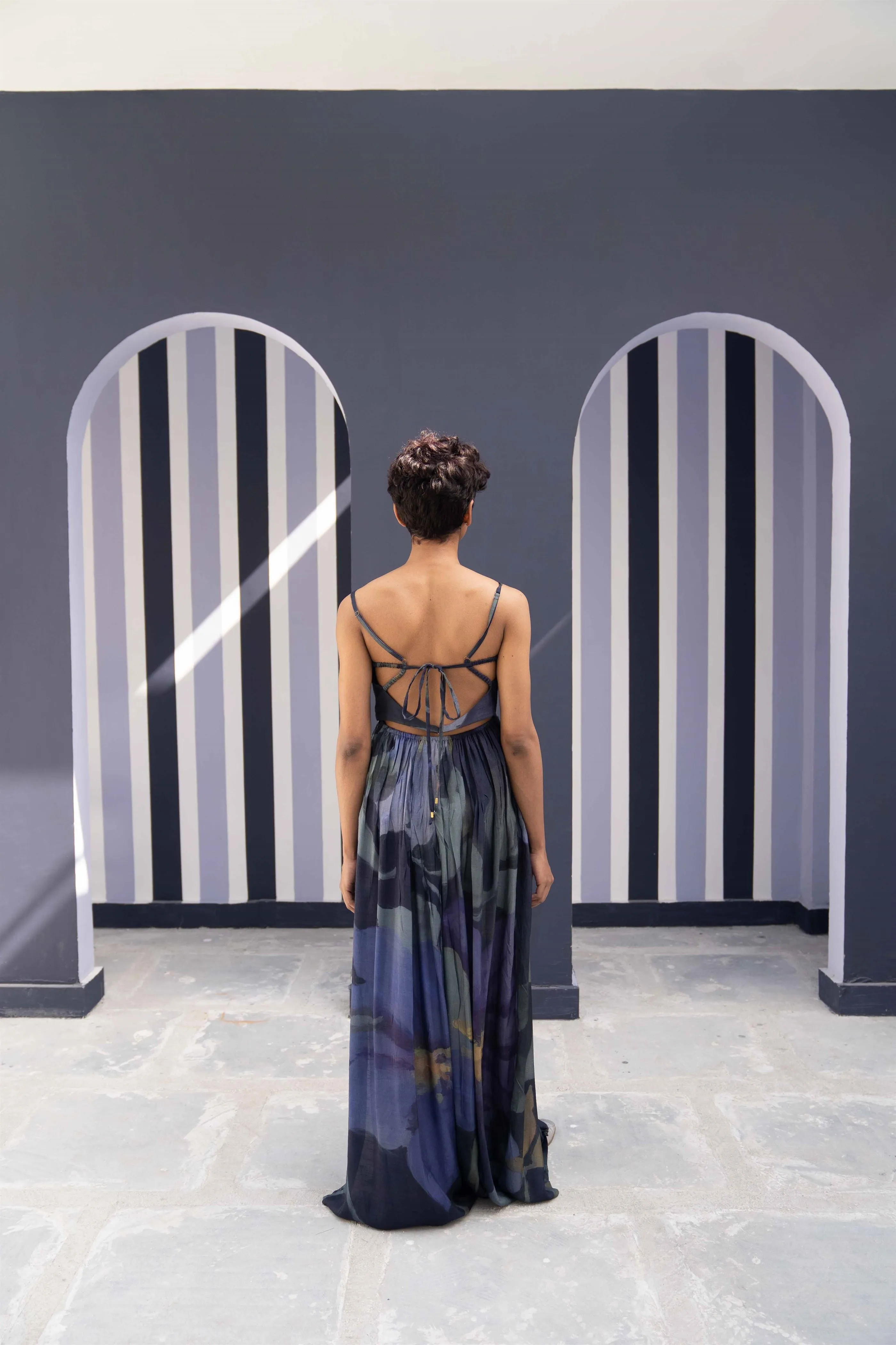 YAM   I   Tarragona BABKA DRESS 1  (DRESS) SILK BLUE YAMBILLIE23